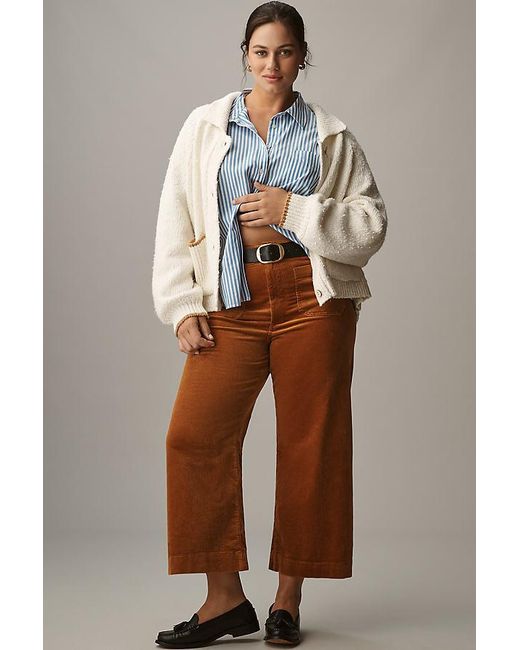 Maeve Black The Colette Cropped Wide-Leg Trousers By Corduroy Edition