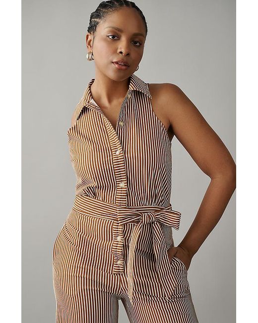 Maeve Multicolor Sleeveless Crop Jumpsuit