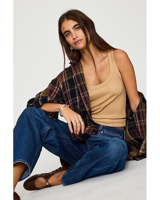Pistola Blue Sacha High-Rise Barrel-Leg Jeans