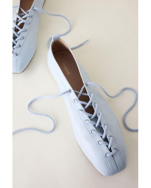 Maeve Brown Tie-Up Grommet Ballet Flats