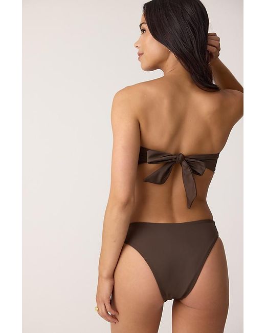 Away That Day Brown Cayman Island Bandeau Bikini Top