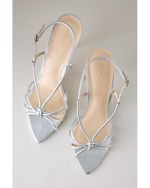 Maeve Natural Pointed Toe Strappy Heels