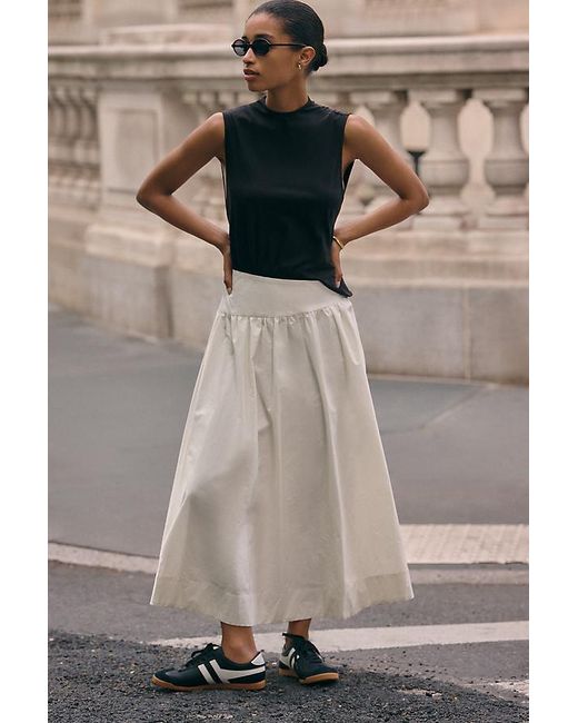 By Anthropologie Gray Twofer Muscle Tank Midi Dress