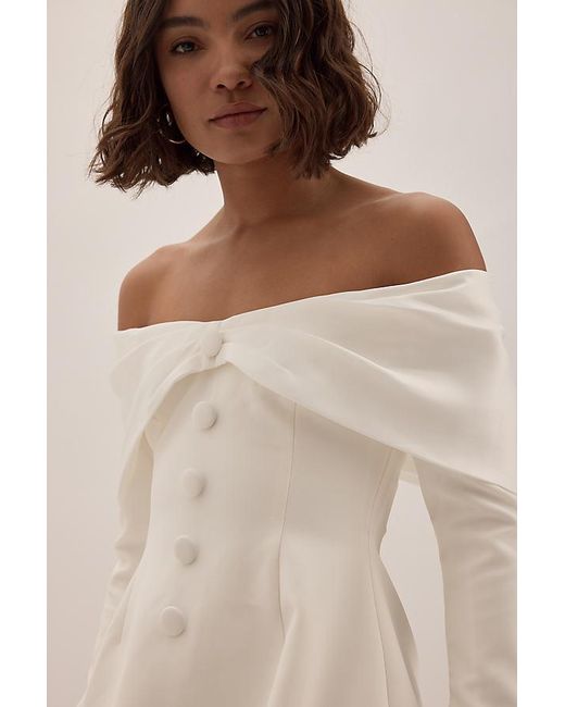 Odd Muse Natural Bow Mini Dress