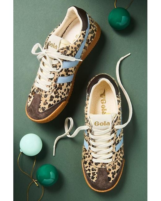 Gola Brown X Anthropologie Elan Leopard Trainers