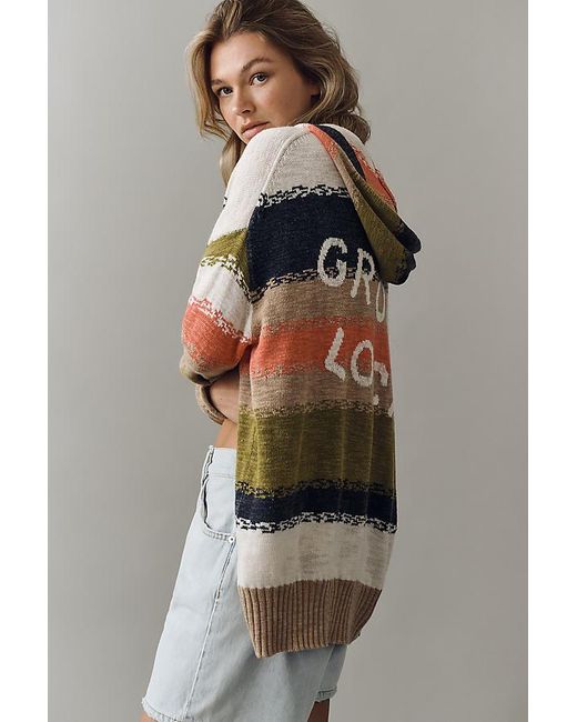 Pilcro Multicolor Hooded Cardigan
