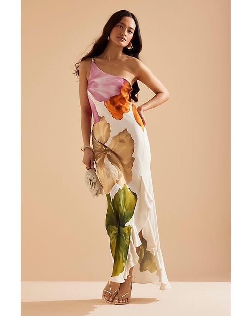 By Anthropologie Lucinda One-Shoulder Maxi Slip Dress in Natural | Lyst UK By Anthropologie Lucinda One-Shoulder Maxi Slip Dress in Natural | Lyst UK