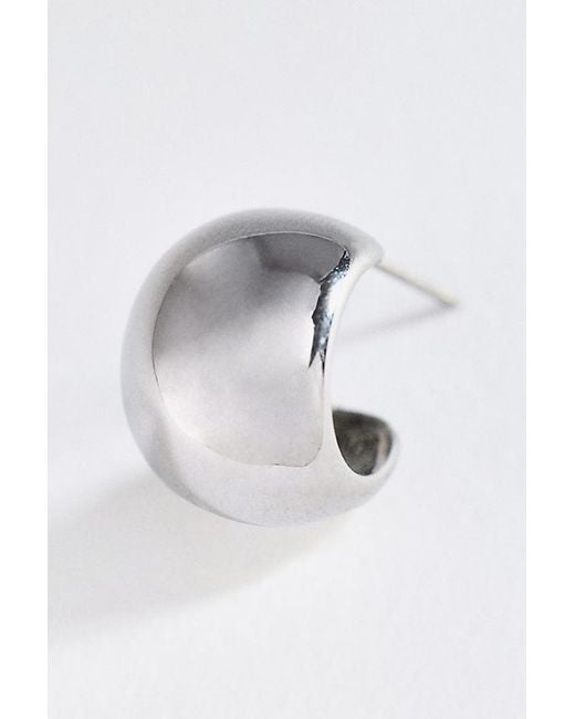 By Anthropologie Metallic Dome Water-Resistant Huggie Earrings