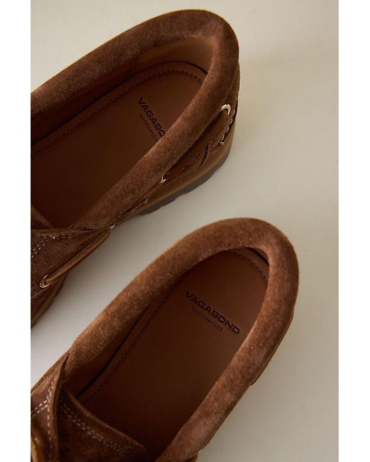 Vagabond Brown Vagabond Joslyn Suede Boat Shoes