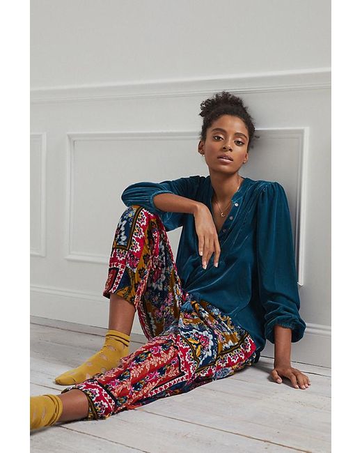 Anthropologie Theresa Velvet Sleep 