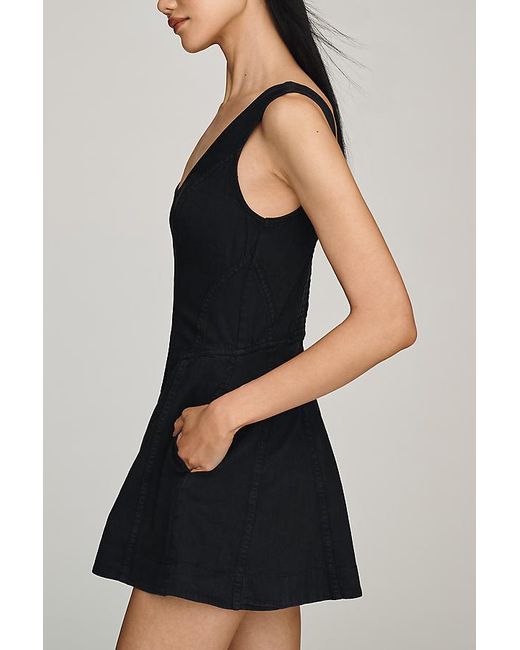 By Anthropologie Black Corset Playsuit