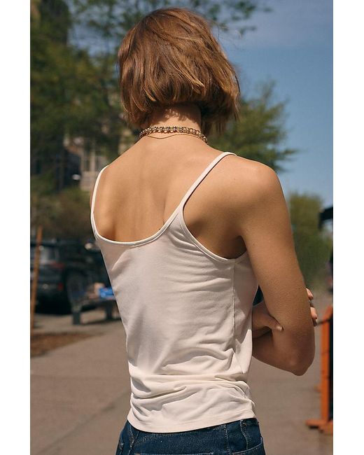 By Anthropologie White Surrey '90S Strappy Scoop Tank Top