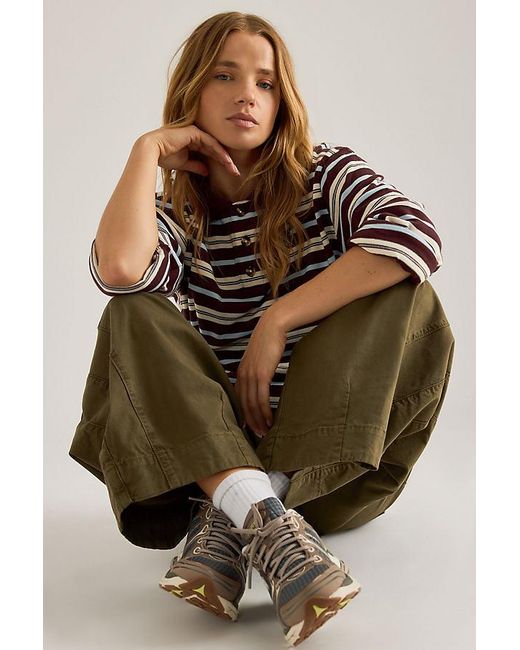 Damson Madder Natural Felix Twill Barrel Cargo Pants