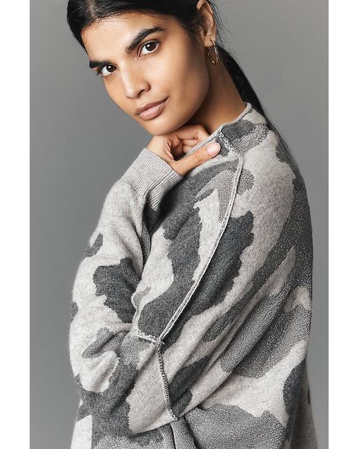 Pilcro Gray Alani Cashmere Mock Neck Jumper