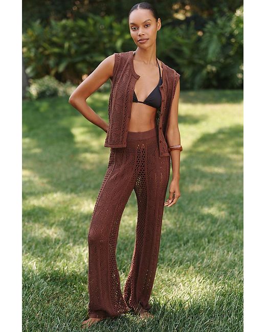 Celandine Green Bloom Crochet Button-Front Top