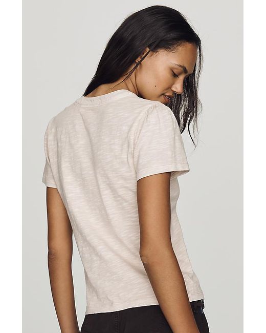 Pilcro Black Cotton Henley Top