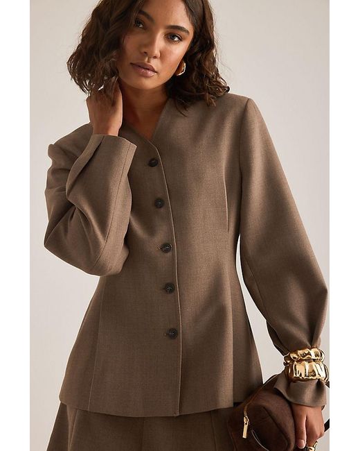 SELECTED Natural Louise Fitted Blazer