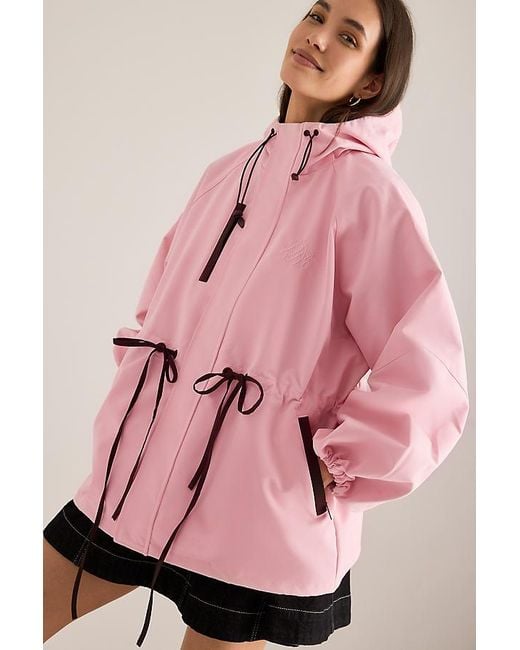 Damson Madder Pink Liu Check Raincoat