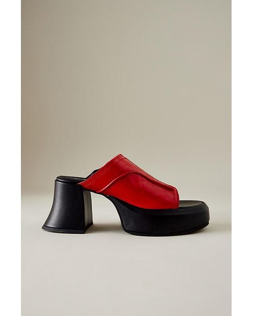 Miista Red Lota Platform Mule Sandals