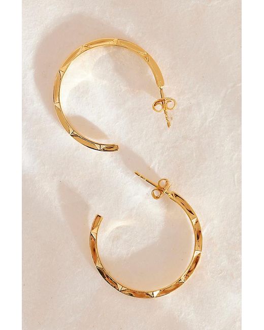 Rachel Jackson Black Large Arrow Spike Hoop Earrings