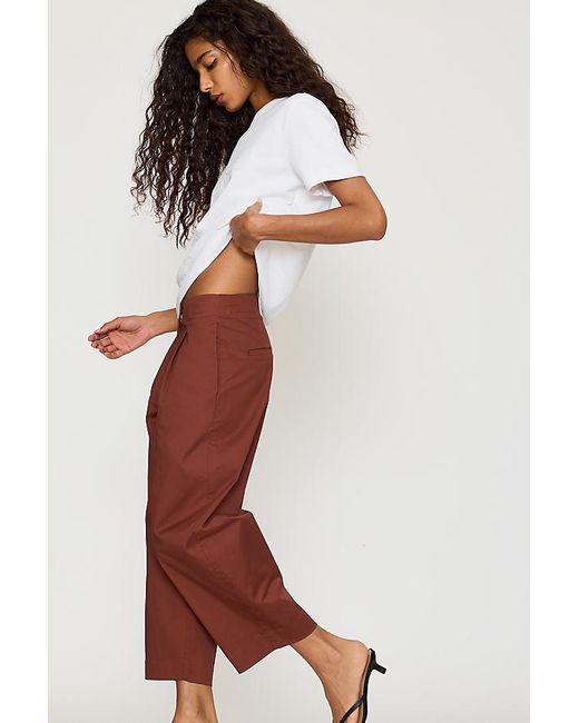 SELECTED Red Carmen Barrel Trousers