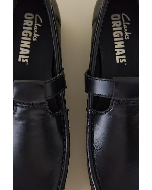 Clarks Black Wallabee T-Bar Loafers
