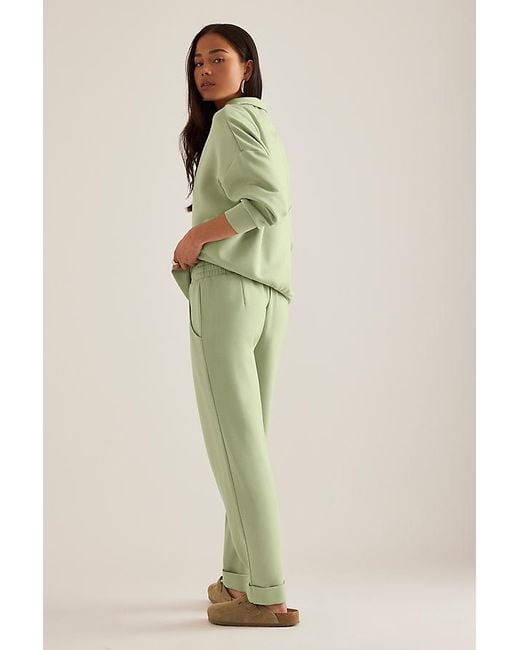 Varley Green Slim Rolled-Cuff Trousers