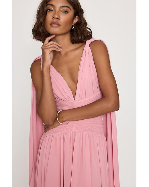 Mare Mare Pink Waisted Drape Maxi Dress