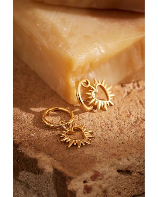Rachel Jackson Brown Electric Love Huggie Hoop Earrings