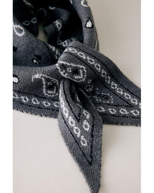 By Anthropologie Multicolor Knitted Triangle Bandana Headscarf