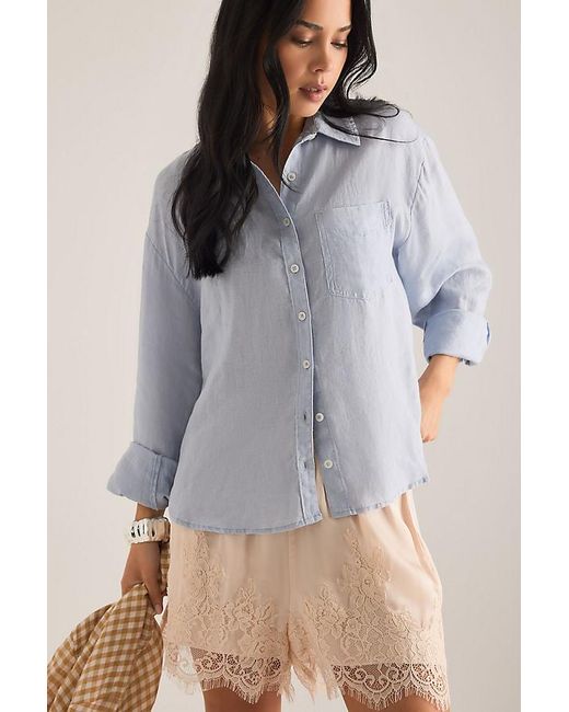 Maeve Gray The Shrunken Bennet Linen Buttondown Shirt By