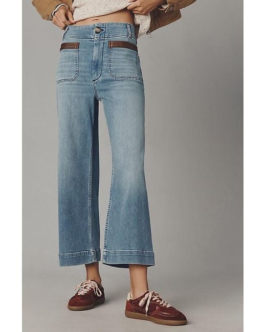 Maeve Blue The Colette High-Rise Wide-Leg Jeans By