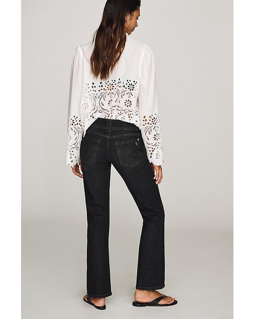 Pilcro Black Billy Low-Rise Bootcut Flare Jeans By