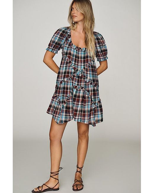 Pilcro Multicolor Cotton Textured Mini Dress