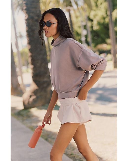 Daily Practice Natural Throw & Go Cropped Long Sleeve Top