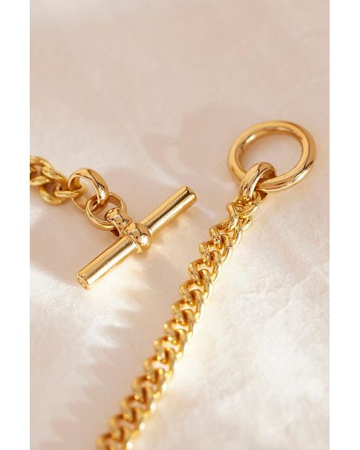 Tilly Sveaas Natural Giant-Plated T-Bar On T-Bar Necklace