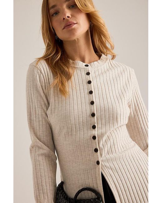 ALIGNE Natural Daphne Rib Cardigan