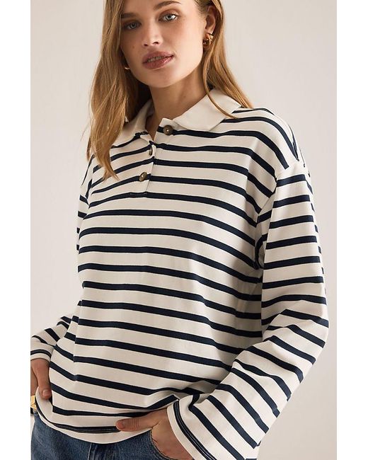 SELECTED Multicolor Wada Stripe Rugby Top