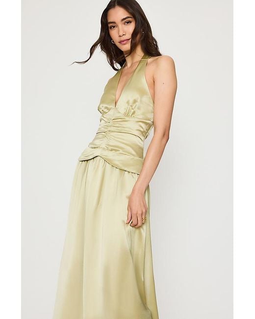 Mare Mare Green Sloane Halter Maxi Dress