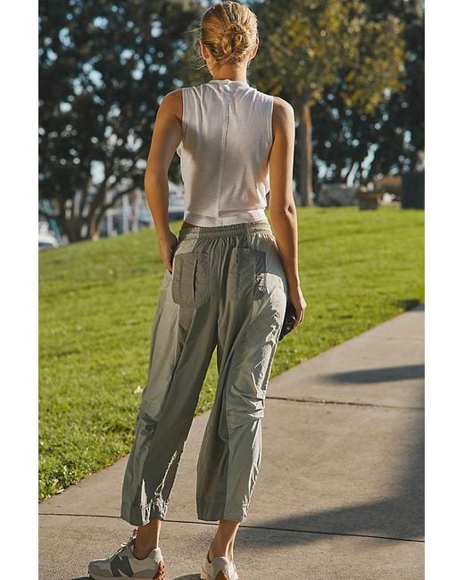 Daily Practice by Anthropologie Green Colourblock Parachute Trousers