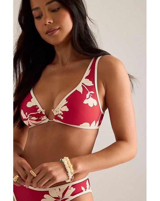 Seafolly Red Ring-Front Bikini Top