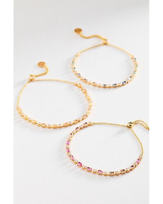 Maeve Metallic Crystal Tennis Bracelet
