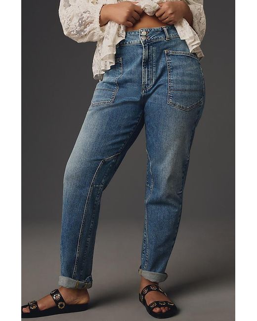 Pilcro Gray The Wanderer Mid-Rise Relaxed-Leg Jeans