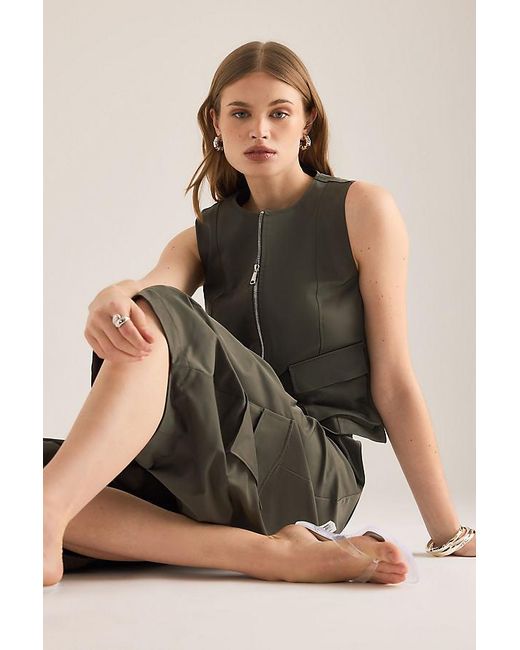 ALIGNE Green Rita Zip-Front Utility Vest