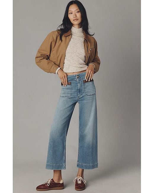 Maeve Blue The Colette High-Rise Wide-Leg Jeans By