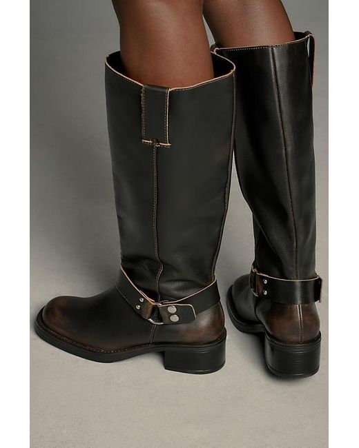 Tall moto boots deals