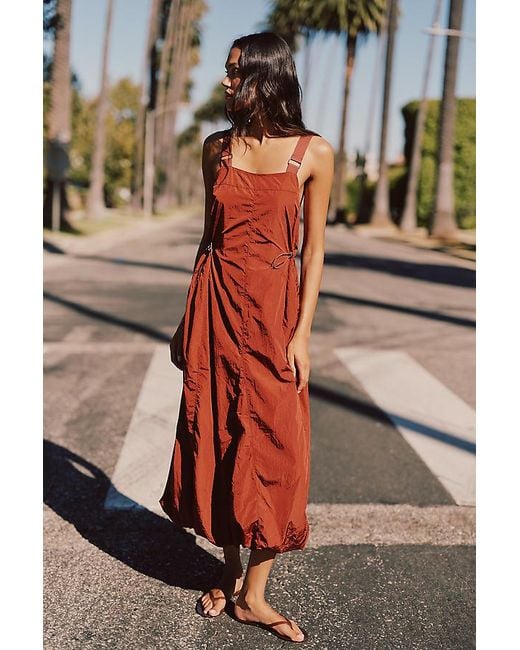 Daily Practice Black Bubble-Hem Midi Dress
