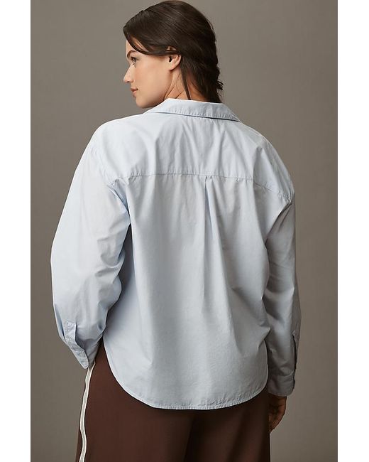Maeve Blue The Shrunken Bennet Buttondown Shirt By