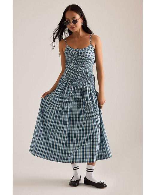 Damson Madder Blue Lyra Midi Dress