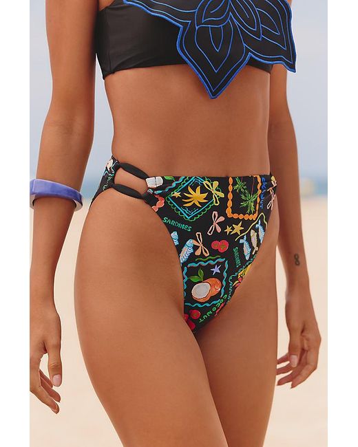 Celandine Blue Side-String Bikini Bottoms